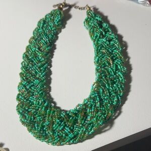 Elegant Vintage Green/Teal/Aqua Beaded Necklace